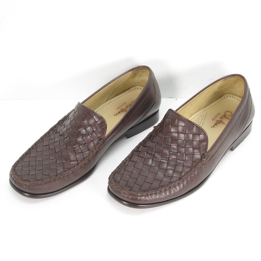 COLE HAAN COLLECTION WEAVED LEATHER LOAFERS 12 M